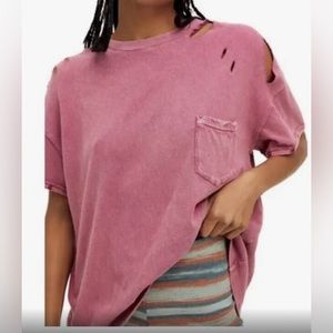 Free People Distressed Rubi T * Fairytale *Size Large